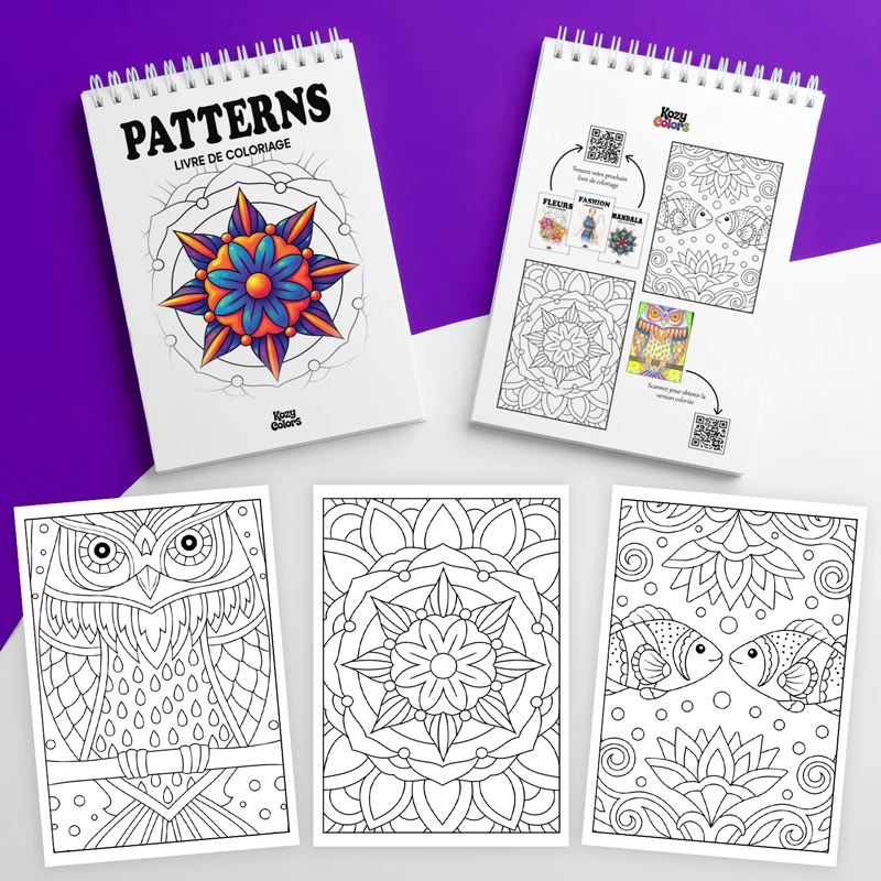 كتاب تلوين بتصاميم هندسية جميلة