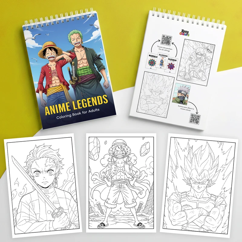 كتاب تلوين لشخصيات الأنمي المشهورة جميلة