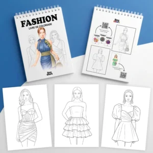 كتاب تلوين بتصاميم موضة و فساتين جميلة