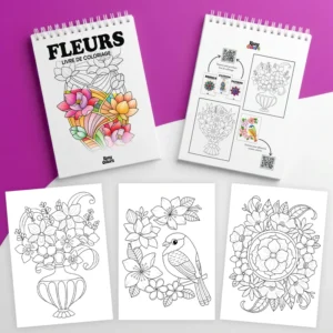 كتاب تلوين بتصاميم ورود جميلة