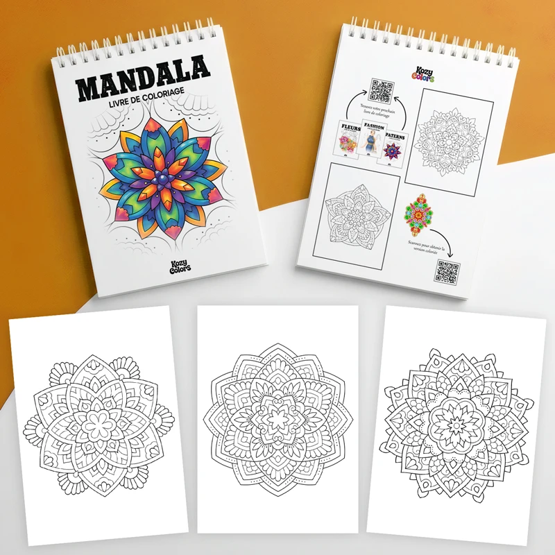 كتاب تلوين بتصاميم هندسية جميلة